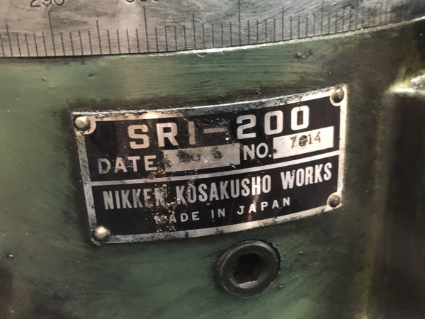 中古テーブル・インデックス・定盤・イケール [ロータリースーパーインデックス]SRI-200 日研/NIKKEN