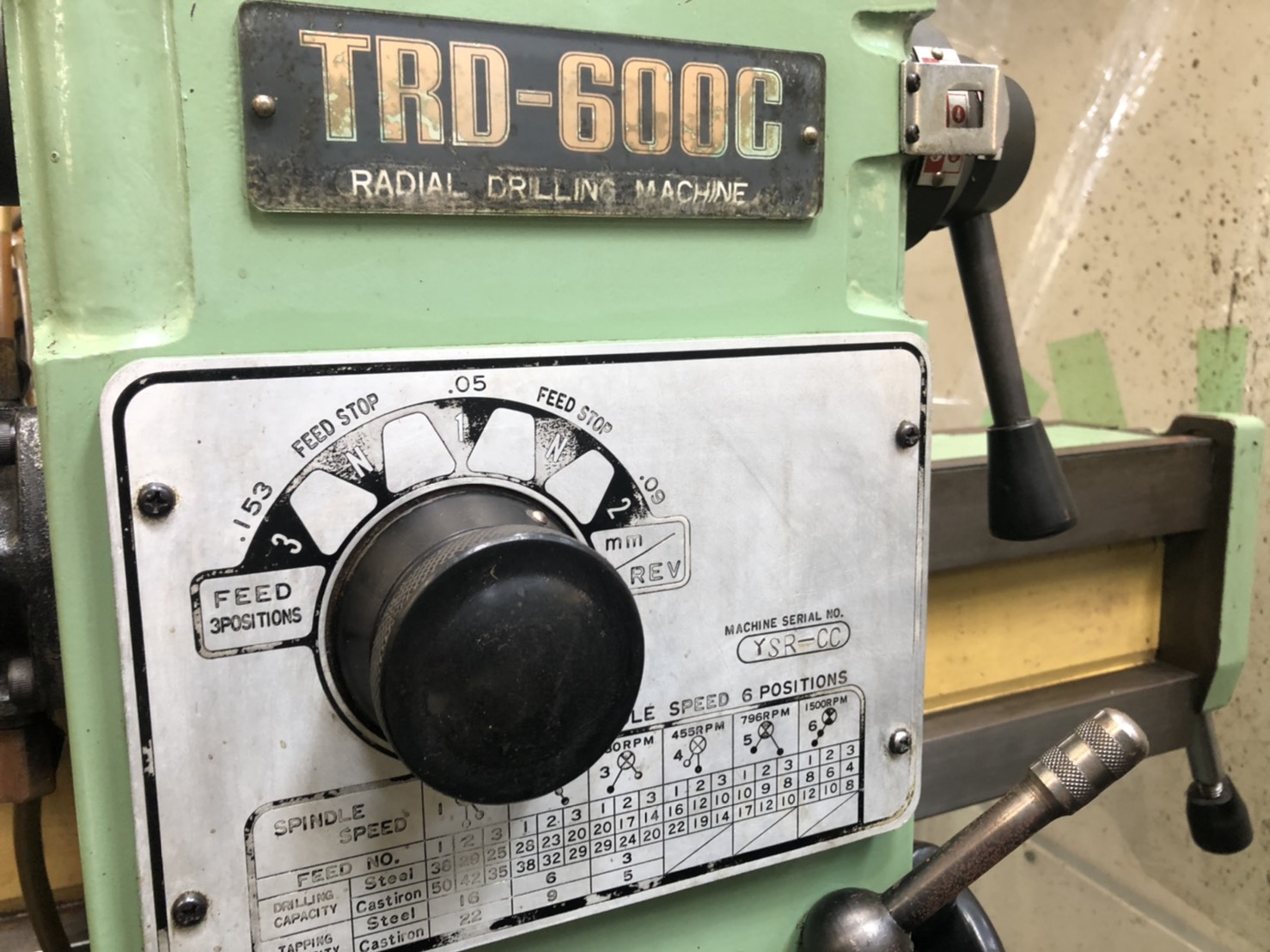 中古ラジアルボール盤 TRD-600C 東亜