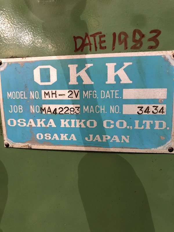 中古立フライス盤 MH-2V OKK